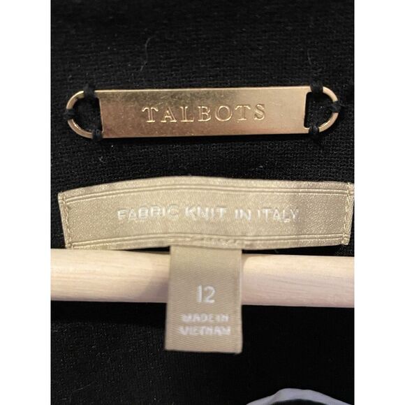 Talbot's Women's Black Blazer Jacket Woven In Italy‎ Career Business Size 10 - Picture 6 of 8